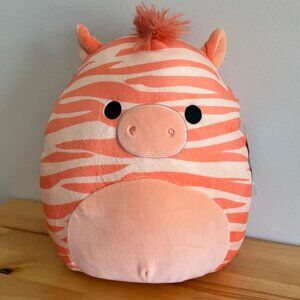 Squishmallows Josue the Zebra Plush 11 inch Peach Colored Toy New with Tags